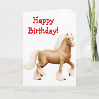 Happy Birthday Horse Customizable Card