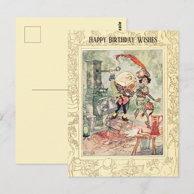  Happy Birthday Humpty Classic Nursery Rhymes Postcard (Front/Back)