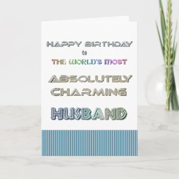 Happy Birthday Husband Card by stopnbuy at Zazzle