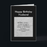 Happy Birthday Husband definition of Relax Humor Card<br><div class="desc">Happy Birthday Husband definition of Relax Humor Greeting</div>