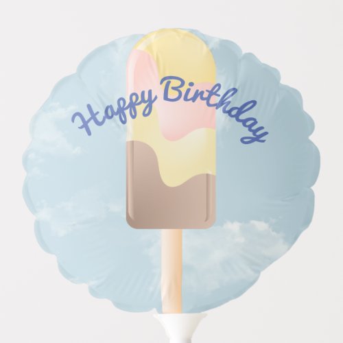 Happy Birthday Ice Cream Bar Balloon