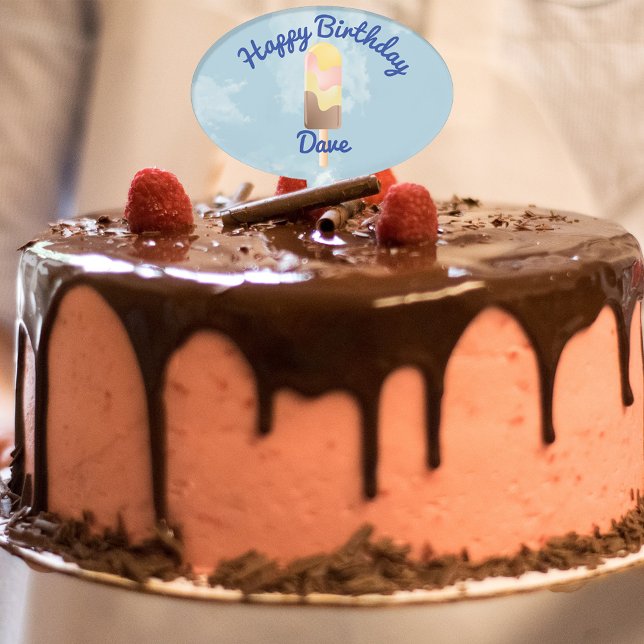 Happy Birthday Ice Cream Bar Cake Topper (Creator Uploaded)