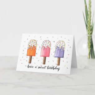 Happy Birthday Ice Cream Card "Just Cool
