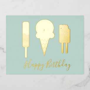 Happy Birthday Ice-Cream Foil Holiday 