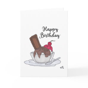 Happy Birthday Ice Cream Sundae Card