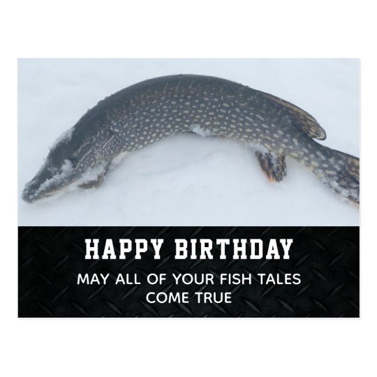 Happy Birthday Ice Fishing Postcard | Zazzle.com