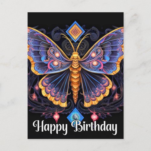 Happy Birthday Imaginative Butterfly Design