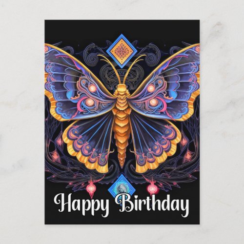 Happy Birthday Imaginative Butterfly Design