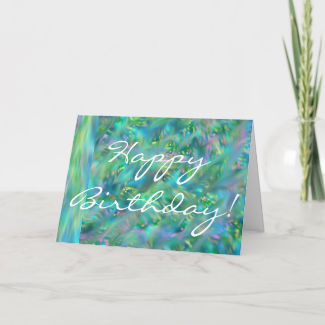 Happy Birthday in Buds of Spring Greeting Card (Front)