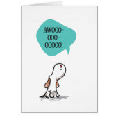 Happy birthday in dog fun greeting note card (Front)