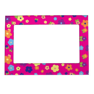 Happy Birthday in Flowers Magnetic Frame