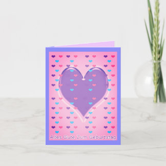 Happy Birthday in German Folded Greeting Card