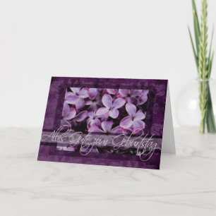 Happy Birthday in German Lilac Blossoms Card