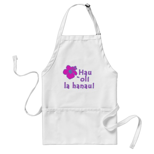 Happy Birthday In Hawaiian Adult Apron (Front)