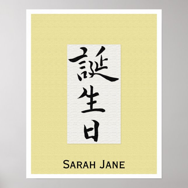 Happy Birthday in Japanese Poster (Front)