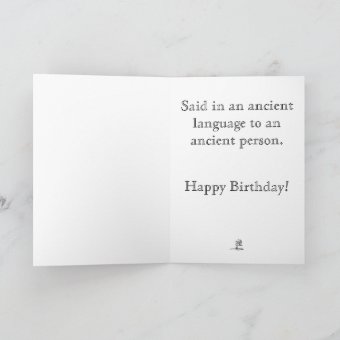 Happy Birthday...in Latin! Card | Zazzle