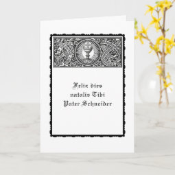 Happy Birthday in Latin for Catholic Priest Card | Zazzle