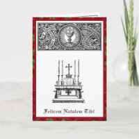 Happy Birthday in Latin for Catholic Priest Card