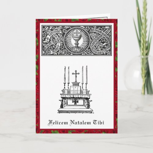 Happy Birthday in Latin for Catholic Priest Card