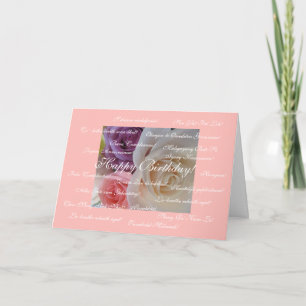 Happy Birthday in many languages Card
