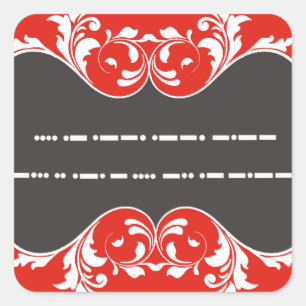 Happy Birthday in Morse Code 2 Square Sticker