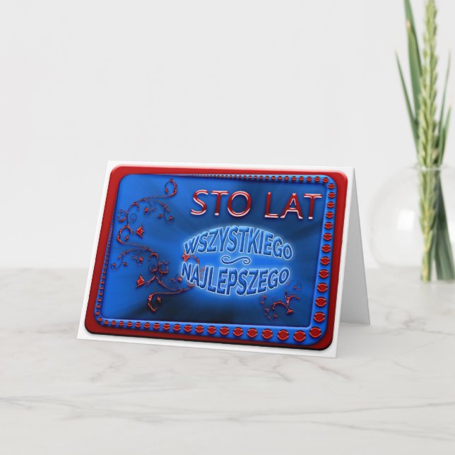 Happy Birthday in Polish Card (Front)