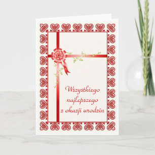 Happy Birthday in Polish Card