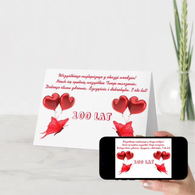 Happy Birthday in Polish Card | Zazzle