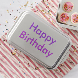 Happy Birthday in Purple and Magenta Cake Pan