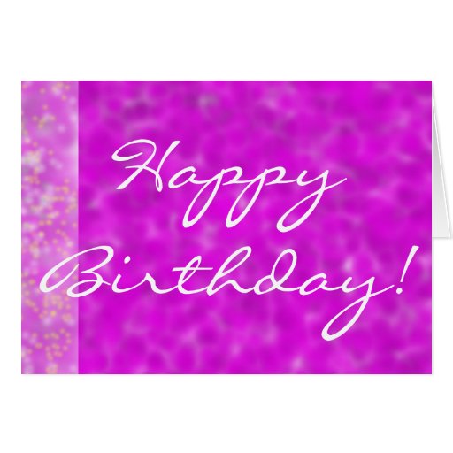 Happy Birthday in Purple Blooms Greeting Card | Zazzle