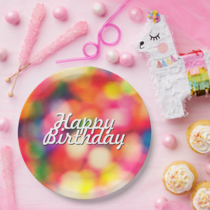 Happy Birthday in Sprinkles Paper Plates