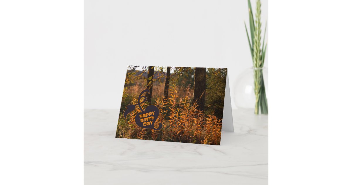 Happy Birthday in the fall (autumn) CC0801 Card | Zazzle