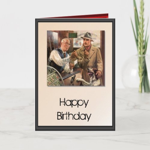 Happy Birthday _ In the hunting and fishing store Card
