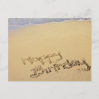 Happy Birthday in the Sand Postcard