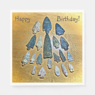 Happy Birthday Indian Arrowhead Napkins