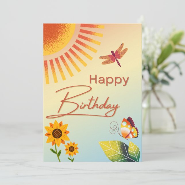 Happy Birthday Invitation (Standing Front)