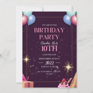 happy birthday invitation