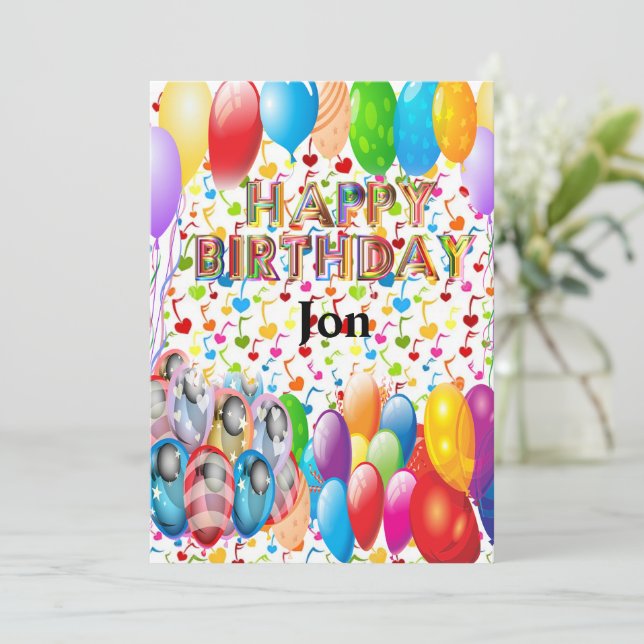 happy birthday Invitation (Standing Front)