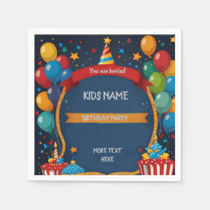 Happy Birthday Invite Napkins