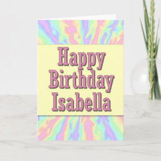 Happy Birthday Isabella Card