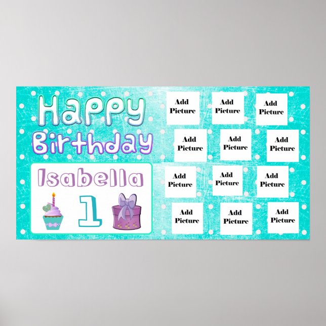 Happy Birthday Isabella Personalized Photo Poster (Front)