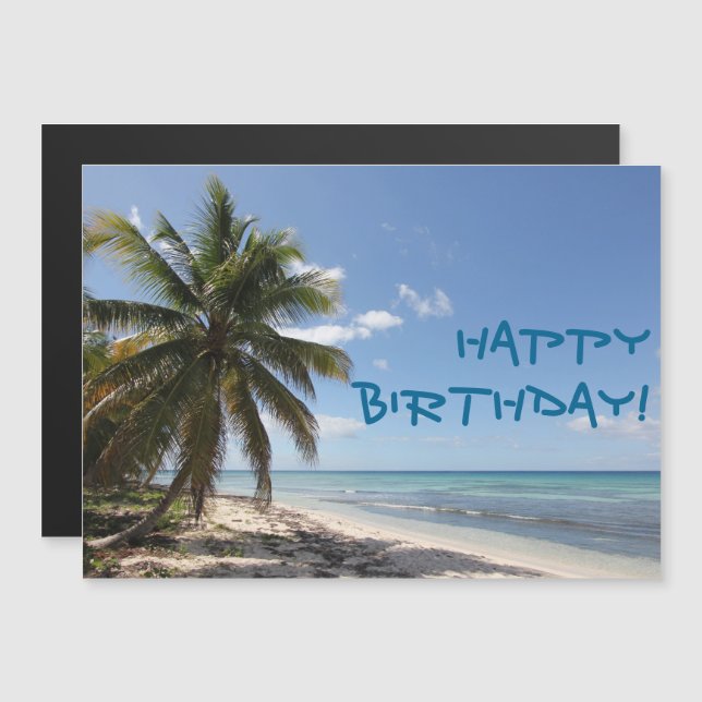 Happy Birthday Isla Saona Caribbean Paradise Beach (Front/Back)