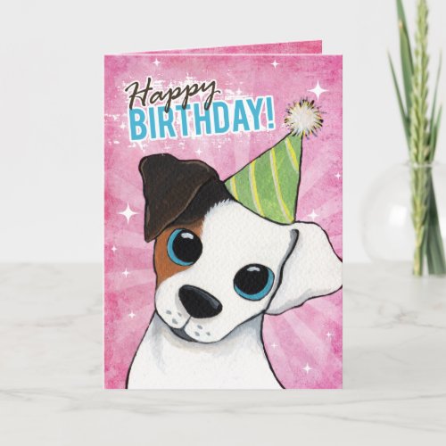 Happy Birthday Jack Russell Party Dog Card