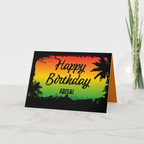 Happy Birthday Jamaican Rasta Card