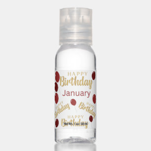 Happy birthday January birthdays Travel Bottle Hand Sanitizer
