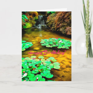 Happy Birthday Japanese Garden Card