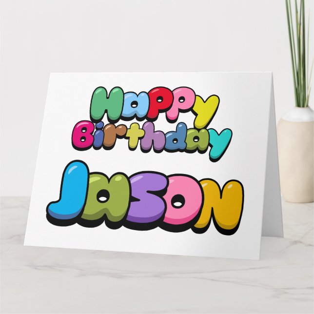 Happy Birthday Jason Card (Front)