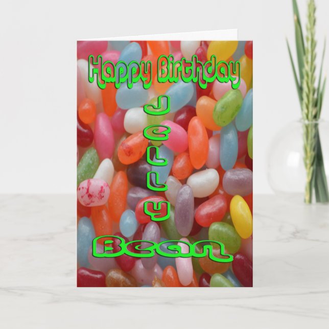 Happy Birthday Jelly Bean Card (Front)