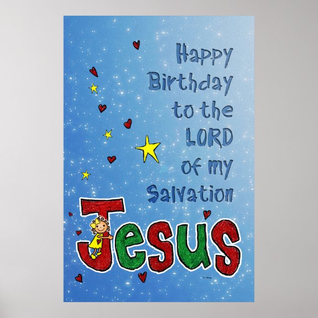 'Happy Birthday Jesus': A big Christmas hug Poster (Front)