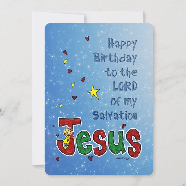 'Happy Birthday Jesus' big Christmas hug from Litt Holiday Card (Front)